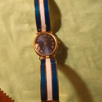 orologio-bracciale vintage donna oro 18k e smalti