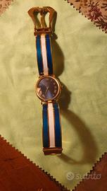 orologio-bracciale vintage donna oro 18k e smalti