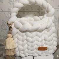 CHUNKY BAG VELLUTO BIANCA