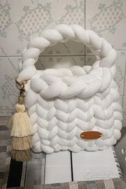 CHUNKY BAG VELLUTO BIANCA