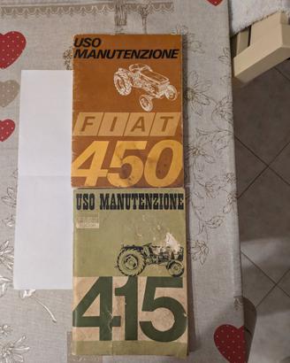 Lotto 3 Libretti Originali FIAT Trattori 415 / 450