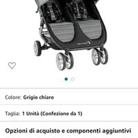 Passeggino gemellare/fratellare baby joggher city