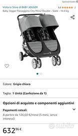 Passeggino gemellare/fratellare baby joggher city