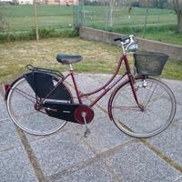 bicicletta donna con cestino pronta all'uso 