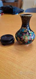 Vaso cloisonné cinese 8 cm