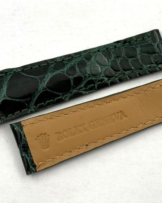 Rolex Cinturino Verde Smeraldo Pelle Cocco 20/16mm