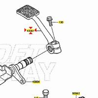 Pedale freno Kawasaki GPZ 500 430011113