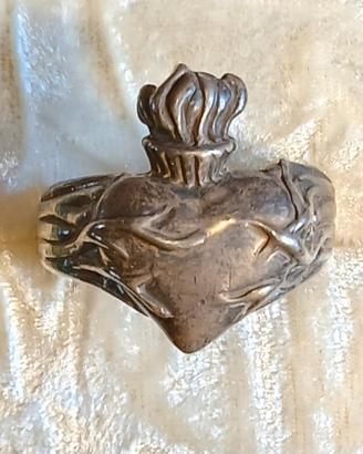 Anello Argento Massiccio SACRO CUORE