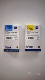 Cartucce Epson Originali T7892 Cyan + T7894 Yellow