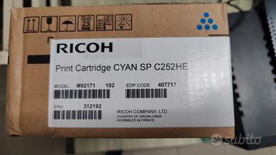 Toner originale Ricoh SP C252HE Ciano