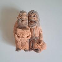 Due statuine in argilla anni 80