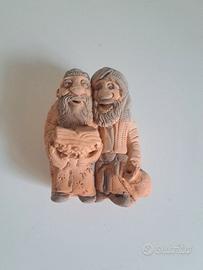 Due statuine in argilla anni 80