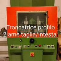 troncatrice tv 500 per profili in pvc con due lame