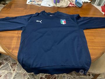 Storica Felpa nazionale italiana Puma M Blu.