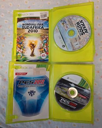 Due giochi XBOX 360: Mondiali Sudafrica 2010 e Pes