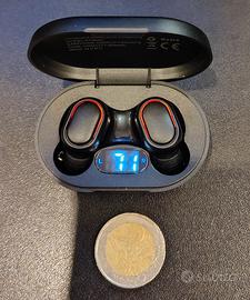 Cuffie auricolari Bluetooth nuove + dock ricarica