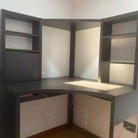 scrivania angolare, mobile studio Ikea Micke