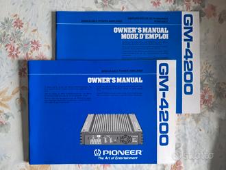 Manuali Pioneer GM-4200 - vintage  			
