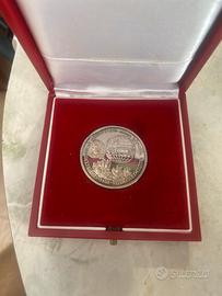 Medaglia argento “scoperta americhe 500 anni crisf