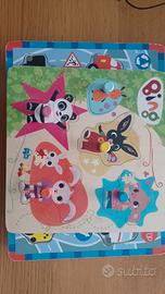 set 4 puzzle di legno per bimbi