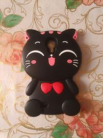 Cover Samsung Galaxy S4 gatto nero nuova