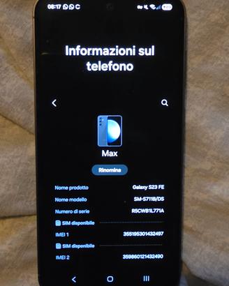 Samsung S23FE perfette condizioni 
