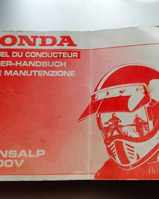 Manuale uso e manutenzione Honda Transalp