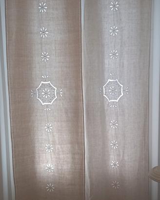 tende ricamate 2 pannelli