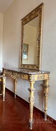Consolle con specchiera stile Luigi XVI - marmo
