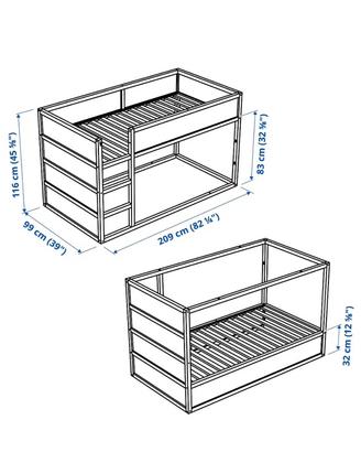Letto singolo a soppalco ikea