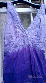 Top a tunica Piazza Italia 100% cotone lilla/viola
