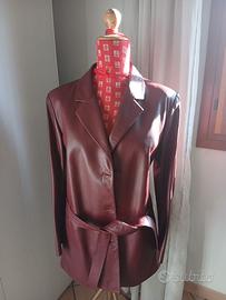Giubbotto pelle bordeaux