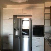 Cucina rovere poro aperto e vetro