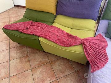 Coperta indossabile a coda di sirena 