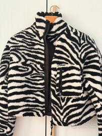 Giacca zebra corta teddy