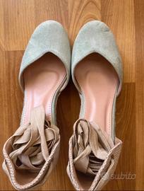 Zeppe tipo espadrillas chiuse camosciate