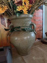 Vaso artigianale in terracotta smaltata