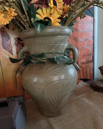 Vaso artigianale in terracotta smaltata