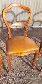 Sedie con seduta in pelle