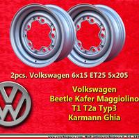 2 pz. cerchi Volkswagen Maggiolino 6x15 ET25 5x205