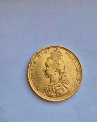 Sterlina d'oro Regina Victoria Giubileo 1889