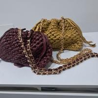 pouch bag fatte a mano all uncinetto