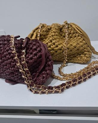 pouch bag fatte a mano all uncinetto