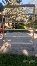 scaffali legno massello