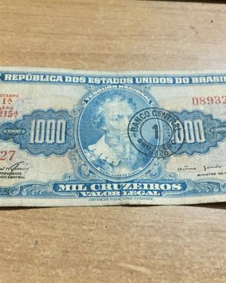 K3413NN-Banconota 1000 Cruzeiros brasile