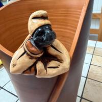 Vaso Pulcinella in terracotta Vitullo