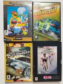 Lotto giochi PC NFS Simpsons Juiced Cycling Man. 4