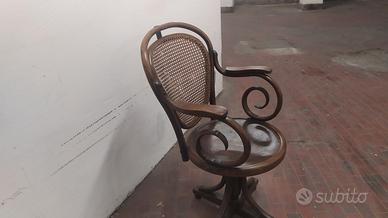 POLTRONA BARBIERE LEGNO DEL 1800