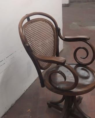 POLTRONA BARBIERE LEGNO DEL 1800