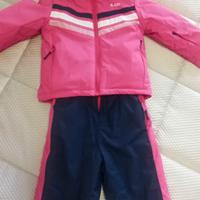Tuta sci bambina marca AST + guanti  BRUGI